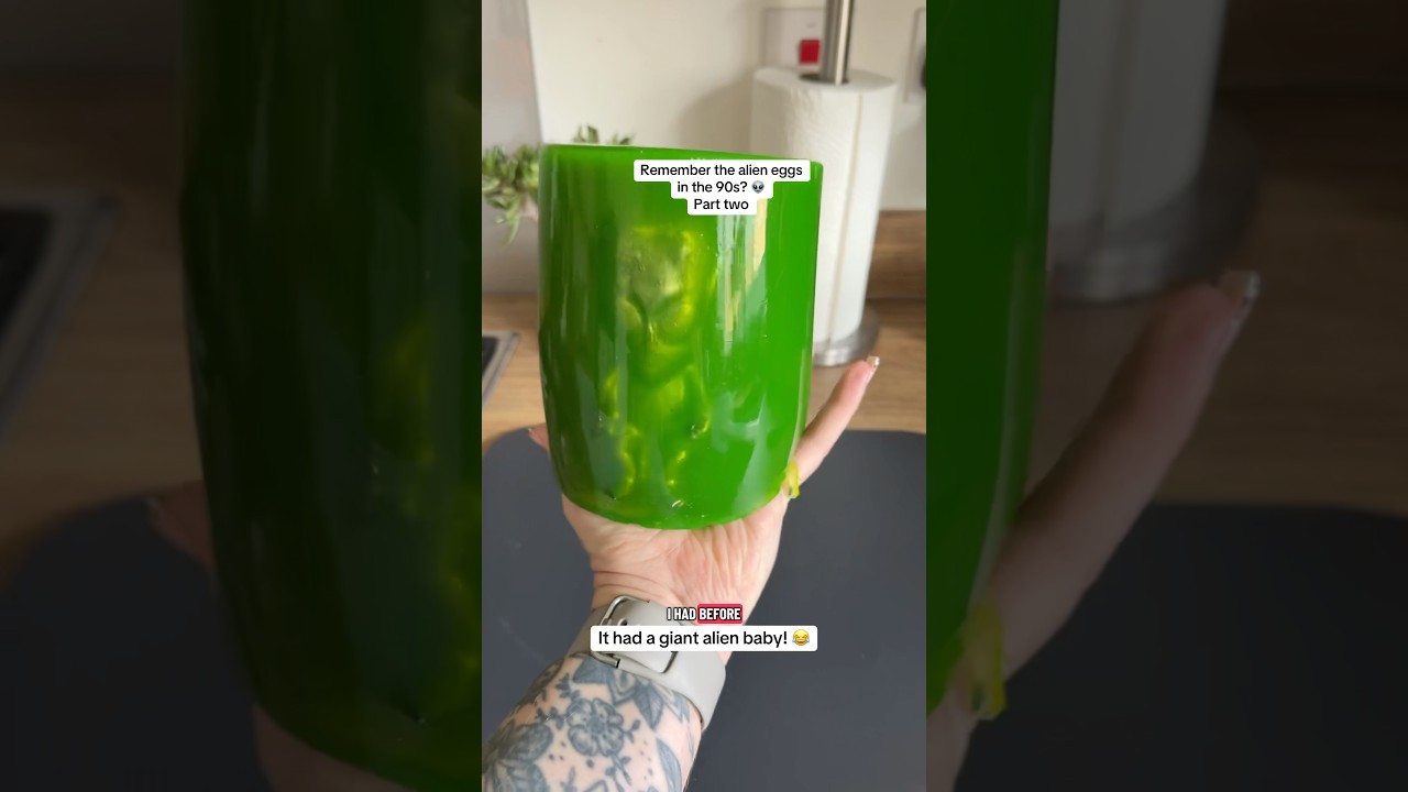 My alien egg shower jelly has quadrupled in size 😂 ​⁠