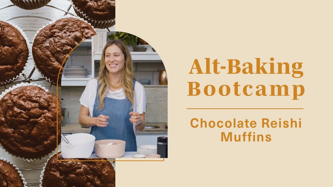 Stress-Busting Adaptogenic Chocolate Reishi Muffins | Alt-Baking Bootcamp | Well+Good