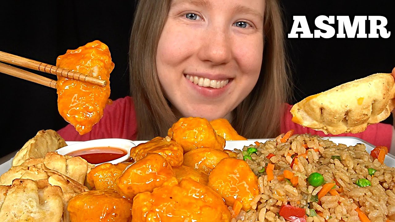 ASMR Orange Chicken MUKBANG (No Talking) Eating Sounds