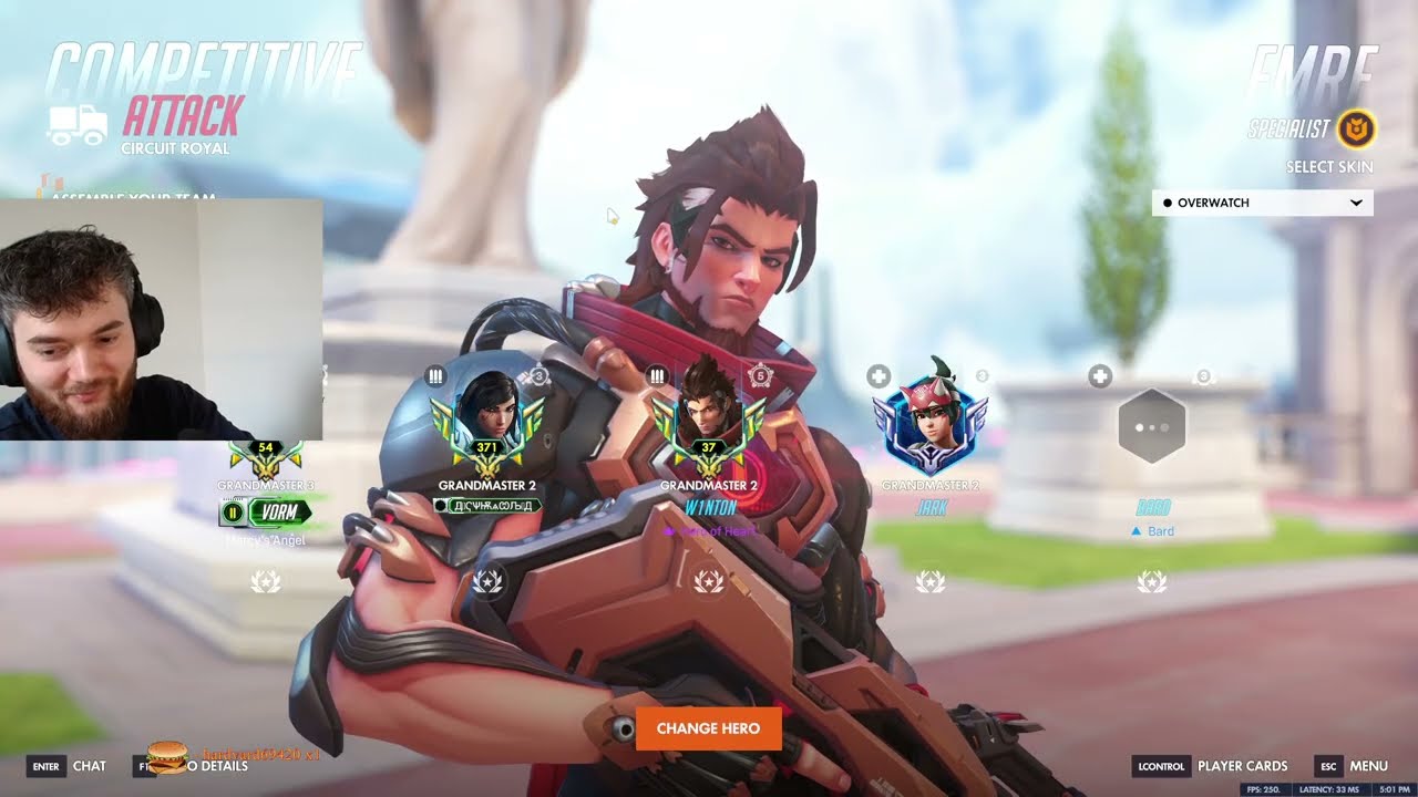 Эмре наносит 20 000 урона — профессиональный геймплей Эмре в Overwatch, 1 сезон, топ-500