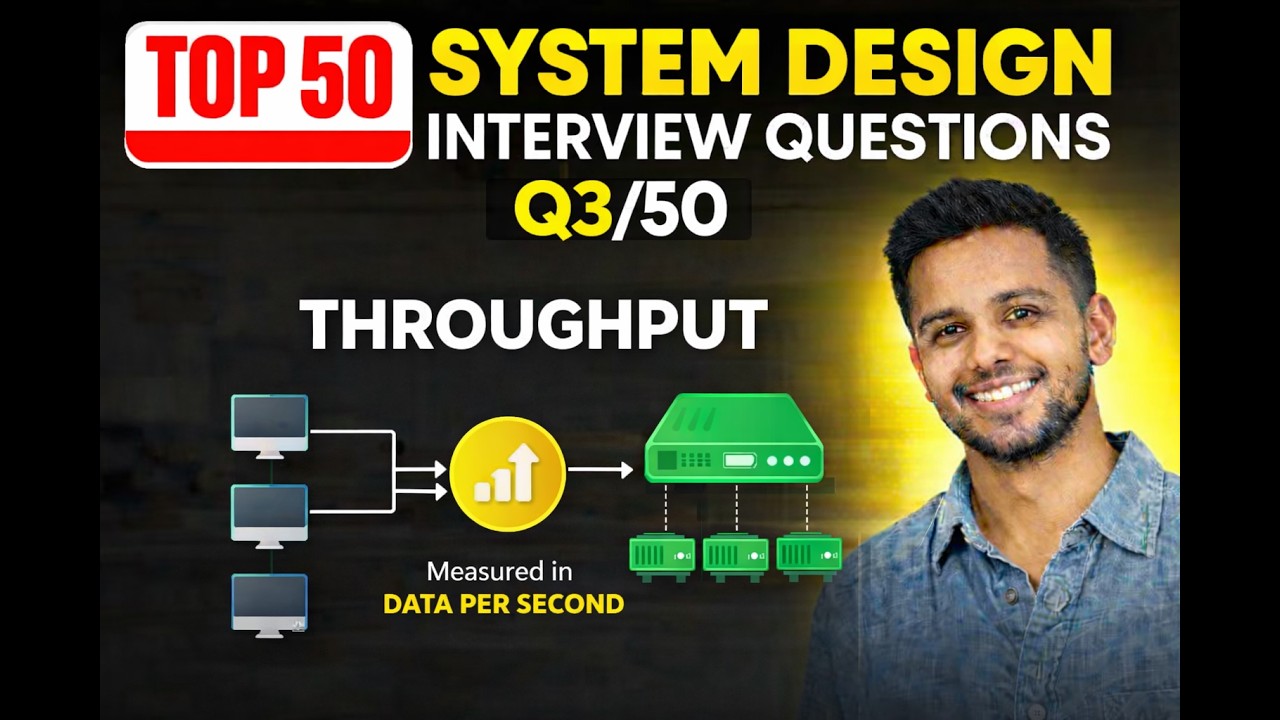 Throughput in 10 Minutes | System Design Interview Q3/50 | In Hindi | Throughput Vs Latency 🔥