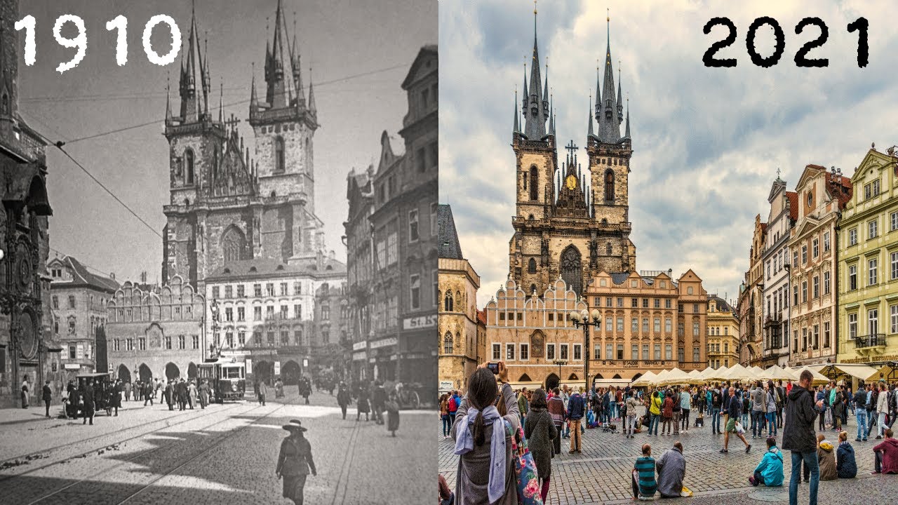 Evolution of Prague 1910 - 2021
