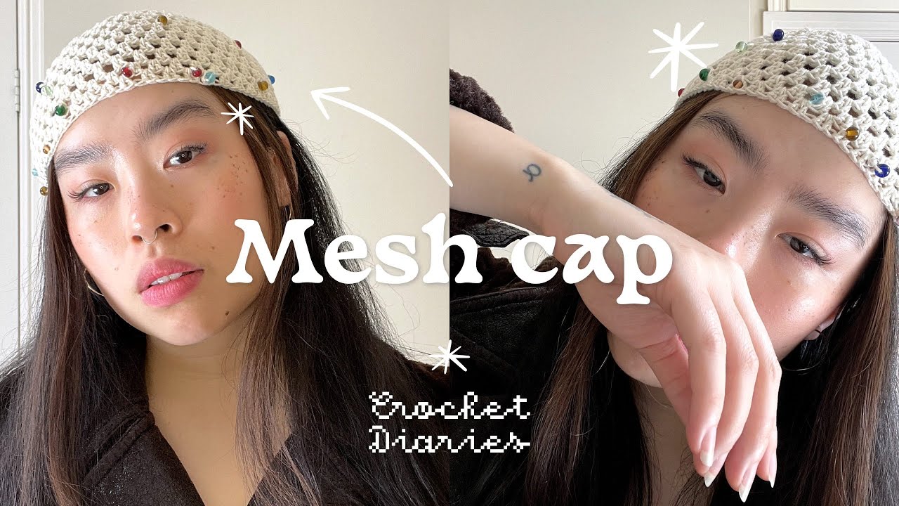 Crochet how-to: MESH CAP tutorial ✷ Beginner & scrap yarn friendly hat