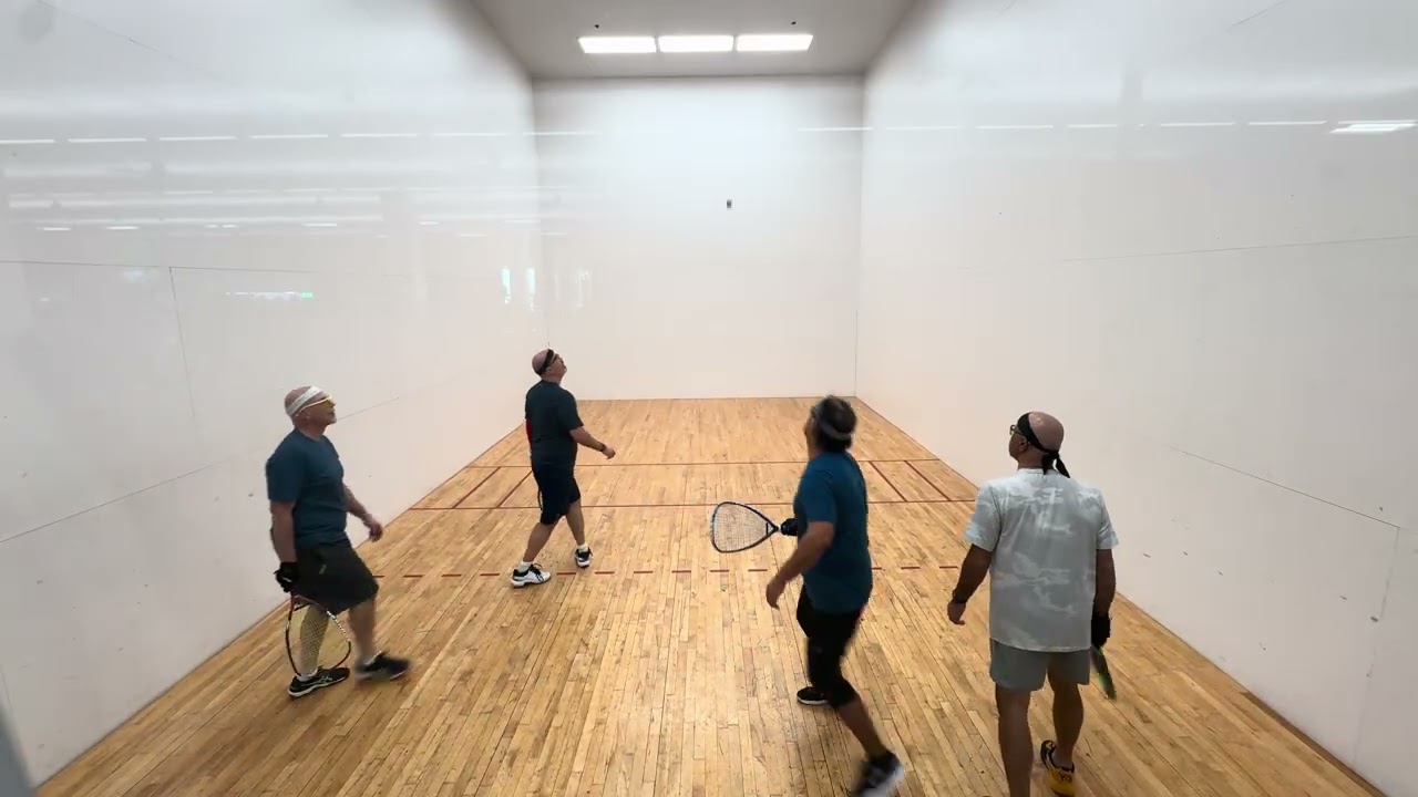 01.21.2026 1/3 Amir/Brandon vs. Robert/Peter doubles racquetball at LAF Austin TX. 