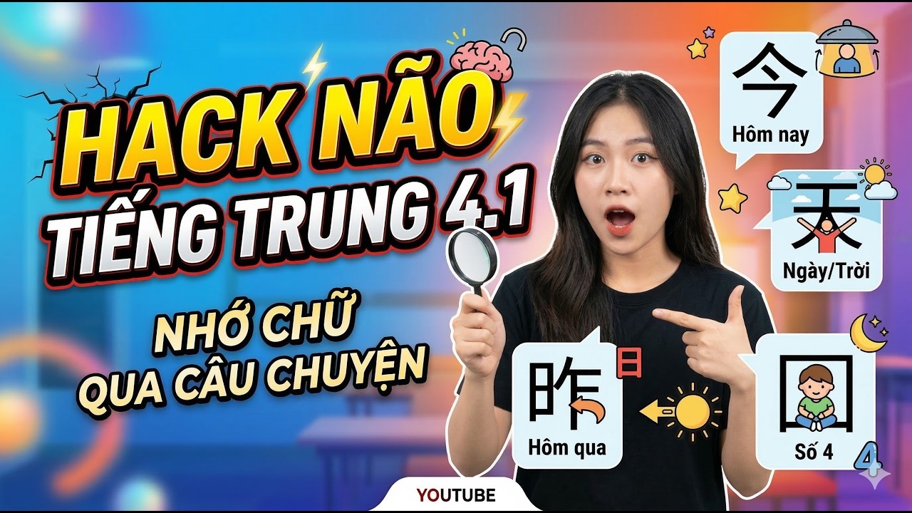 4.1 😍 seri  HACK NÃO TIẾNG TRUNG #4. Bài 4.phần 1 Chinh Phục Chữ Hán Sơ Cấp Không Còn Khó Khăn!