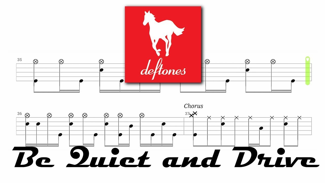 Deftones - Be Quiet and Drive (Far Away)  (🔴 Drum Notation | Tutorial) @chamisdrums Bass @ChamisBass