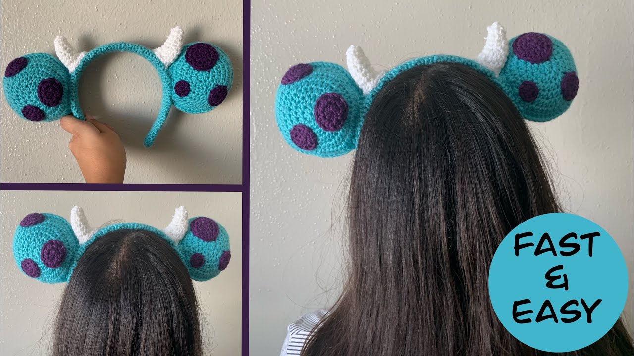 Crochet Sully Mickey Ears|Beginner Friendly