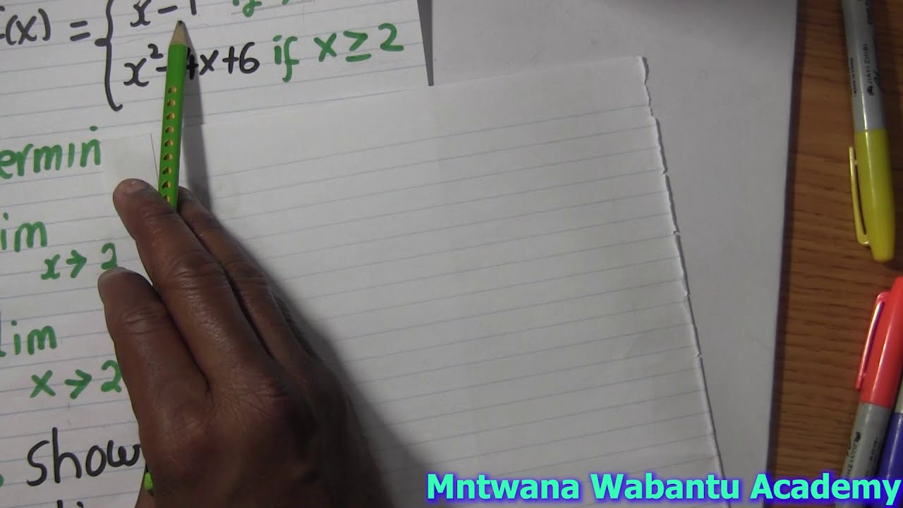 Letf(x) ={ x-1 if x =3  {x^2 - 4x + 6 if x 2.Determine limx-2 f(x)) 3.3 Show that limx-2 f(x) exist
