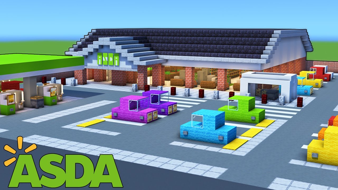 How To Build an Asda Supermarket In Minecraft Block by Block