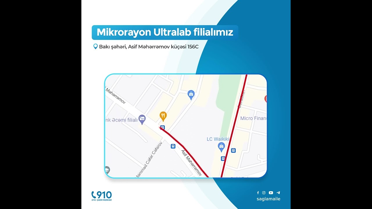Sağlam Ailə Tibb Mərkəzi | Mikrorayon Ultralab filialı