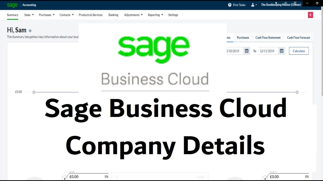 Sage Business Cloud Accounting - Tutorial - Company Details #learnsage #sagebusinesscloud
