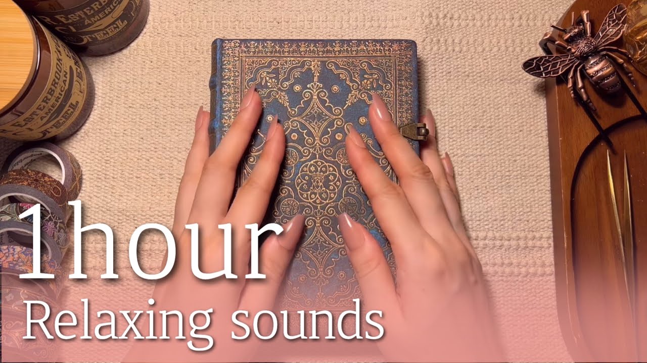 ✨ASMR for sleep✨ 수면용, 작업용, 공부용 영상 다꾸 모음 편안한 소리 1시간✨27 | relaxing sounds | scrapbooking | 꿀잠용 백색소음