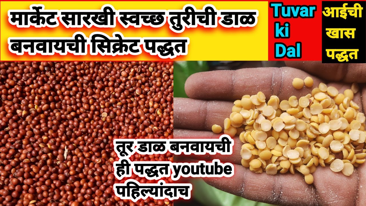 तुरीची डाळ कशी बनवायची|घरच्या घरी विकत सारखीच स्वच्छ तूर डाळ बनवायची सिक्रेट पद्धत|Tur Dal Recipe