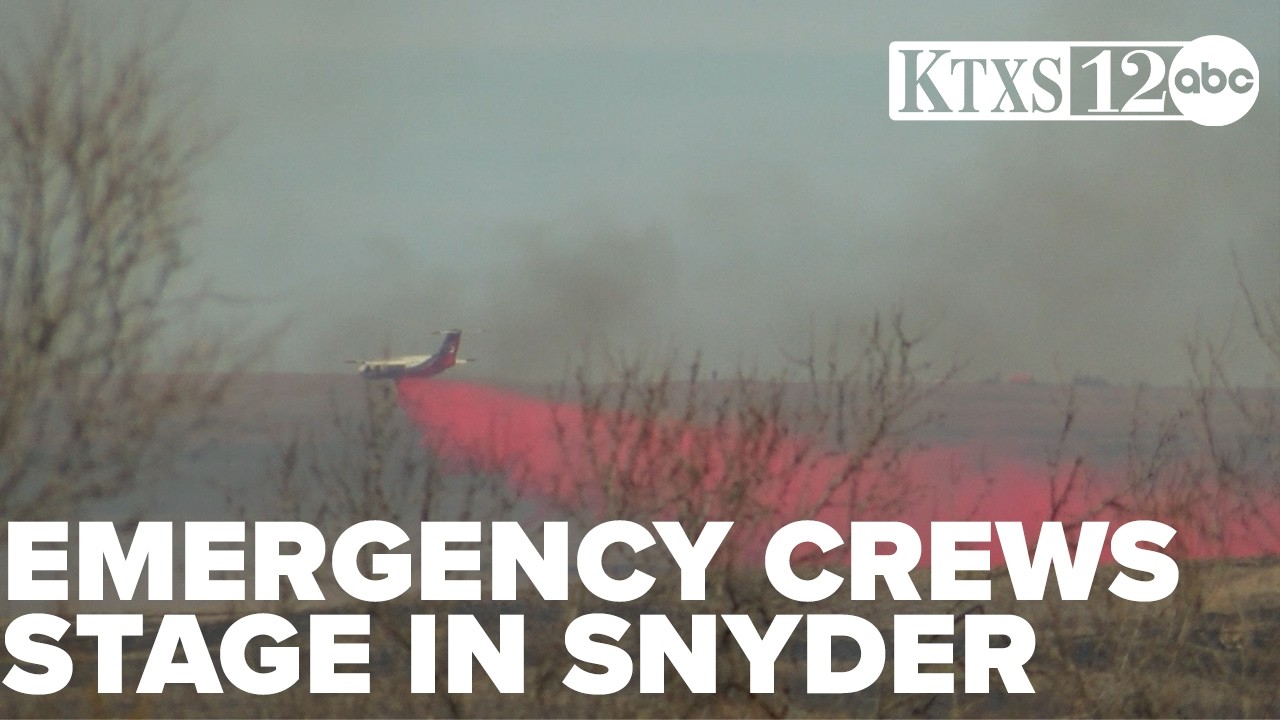 Emergency crews stage in Snyder as high wildfire danger rises across West Texas