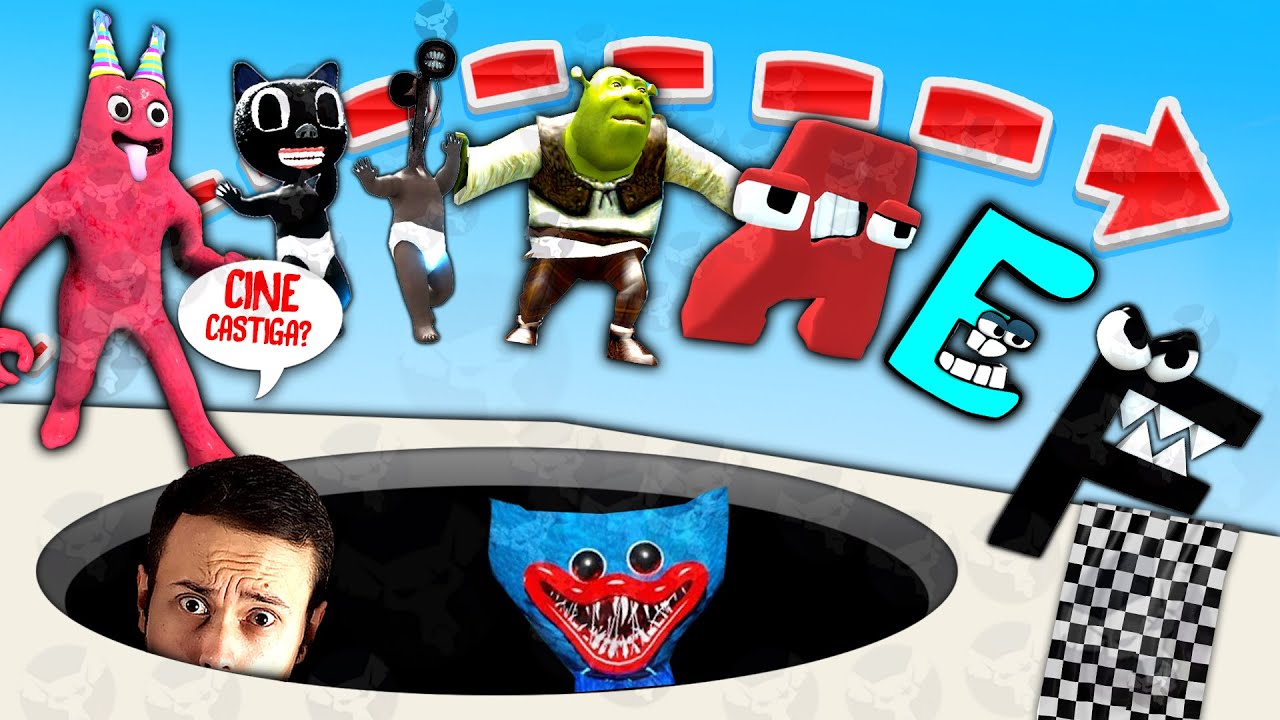 BANBAN vs ALPHABET LORE vs SHREK! CEA mai MARE SARITURA ? Cine castiga ?