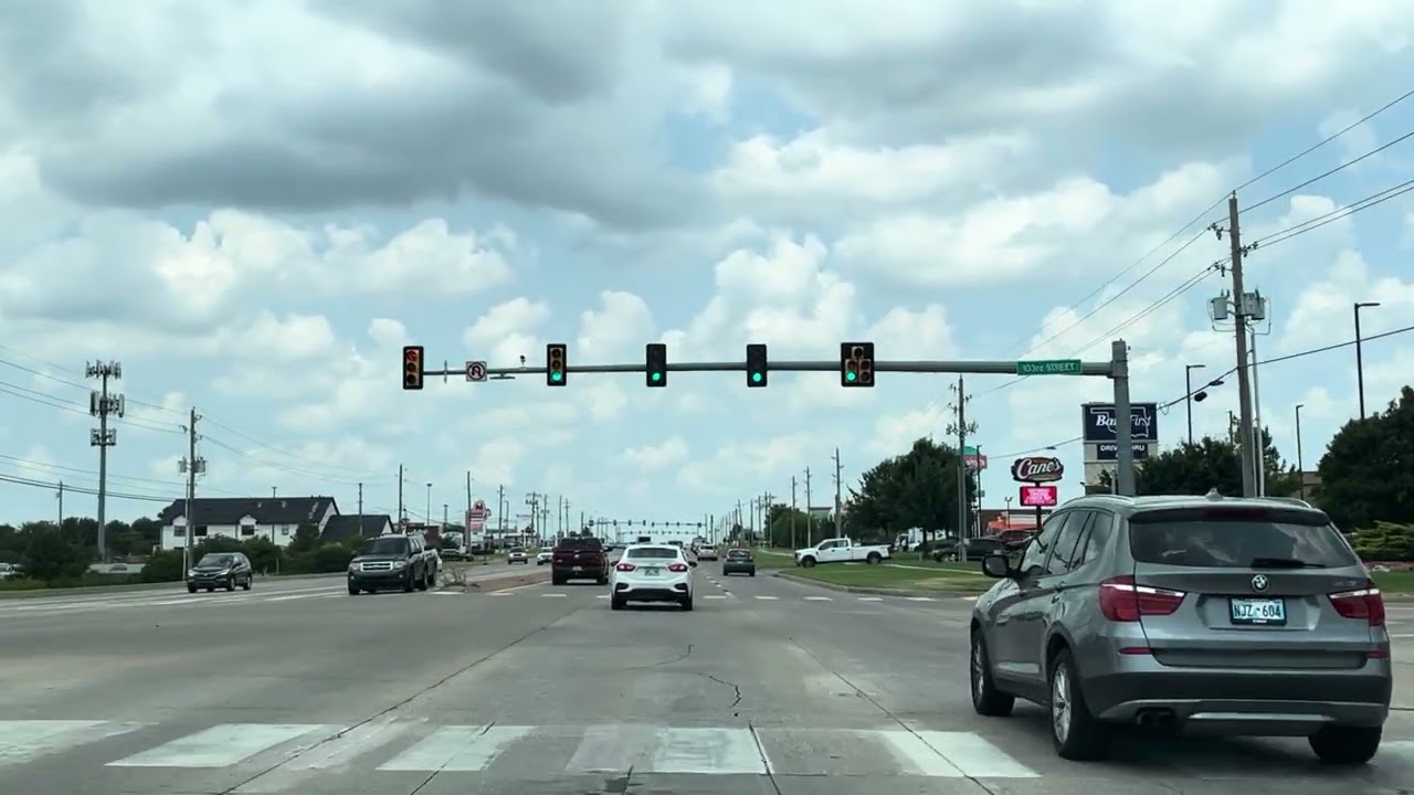 Oklahoma: Bixby Downtown River District to Tulsa International Airport Departure via Memorial Drive.