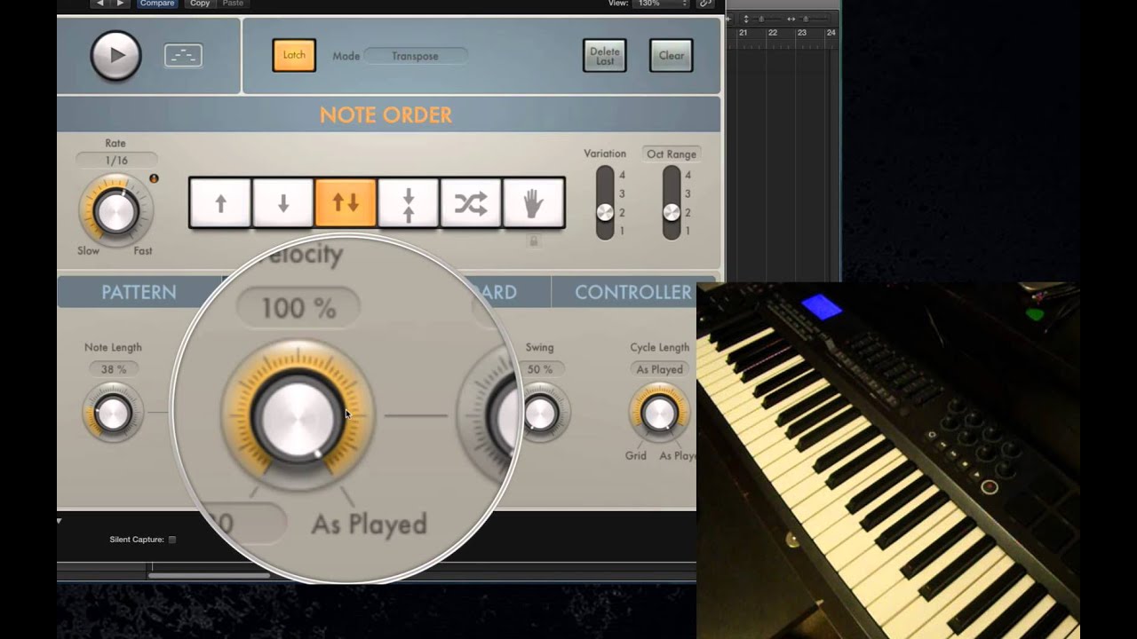 Logic Pro X - Video Tutorial 37 - Arpeggiator MIDI FX Plug-in