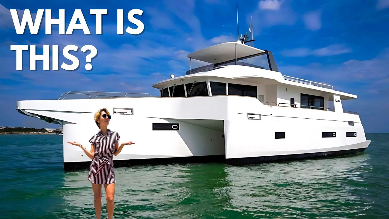 ДИАПАЗОН ХОДА 4700 М. М. 🤯 LEEN 72 Transatlantic Power Trimaran Full Hybrid Propulsion Yacht Tour