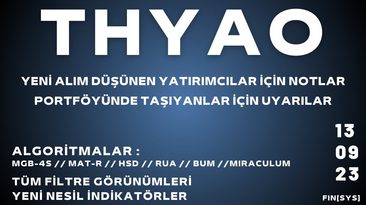 THYAO : HİSSE ALIMI D&Uuml;Ş&Uuml;NEN YATIRIMCILARA &Ouml;NEMLİ NOTLAR | #Thyao  hisse teknik analizi | THYAO Yorum