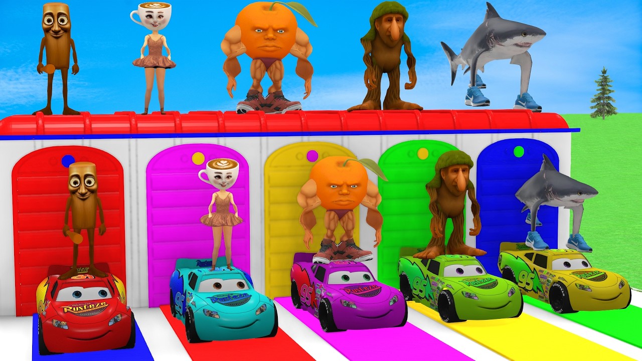 Long Slide Game With Cow Elephant Gorilla Hippopotamus Tiger 3d Animal Game Funny 3d Animals