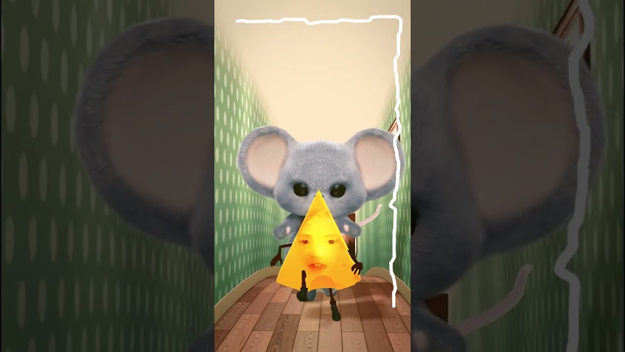 SAY CHEESE!!🧀🐭Adley, Niko, & Navey are being chased by a giant Mouse! Phone filter fun!! #Shorts