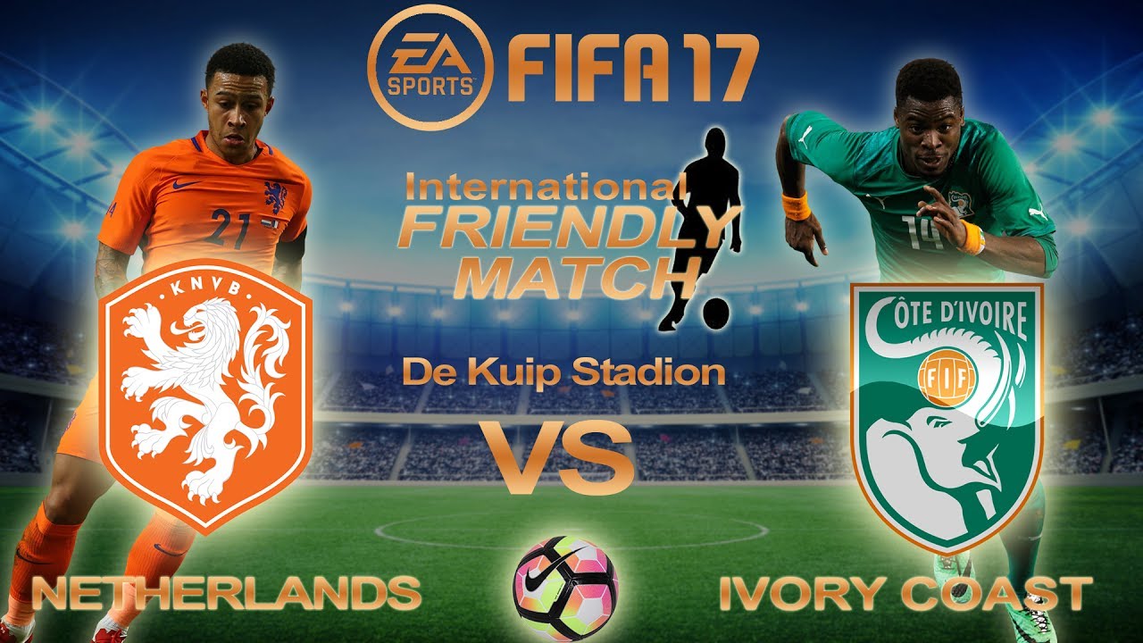 FIFA 17 | Netherlands vs Ivory Coast | International Friendly 2017 | Predictions | PS4 Full Gameplay