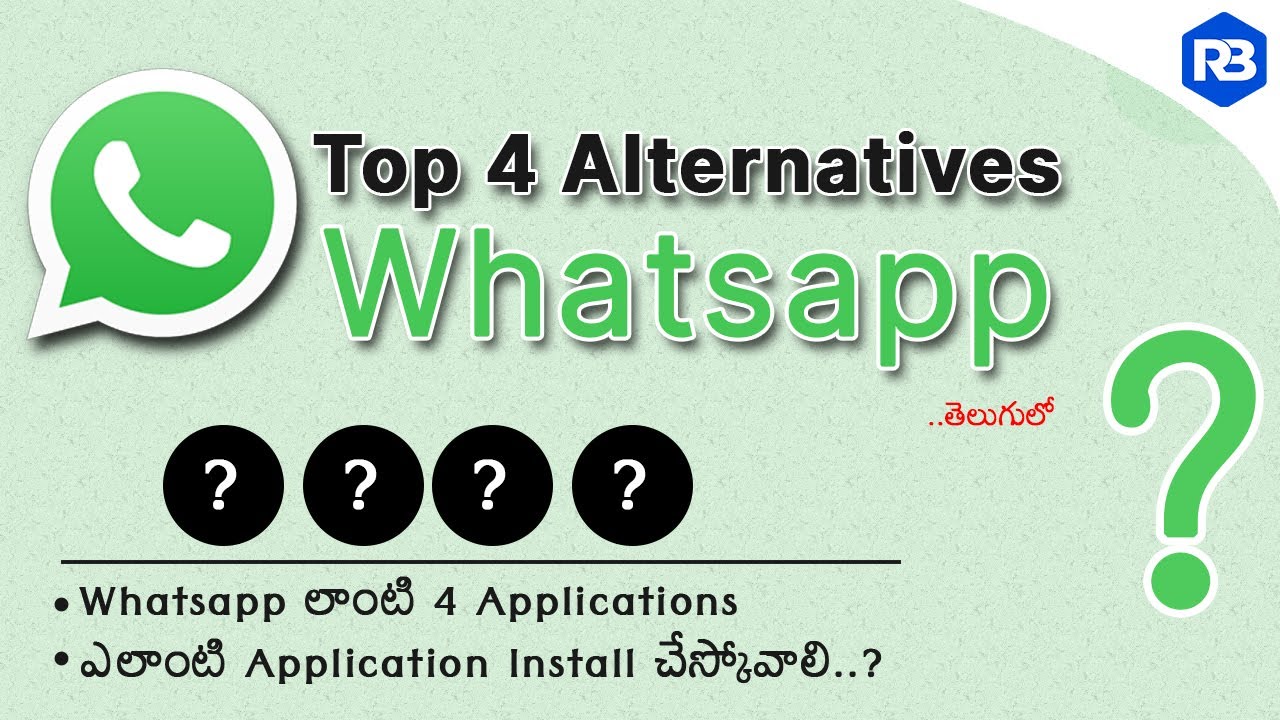 Whatsapp Alternative Apps Top 4 | Telugu | RBMK Tech