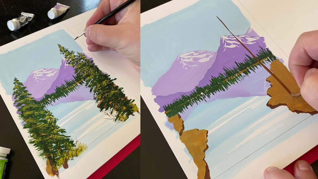 Painting A Mountain Landscape | Satisfying Art