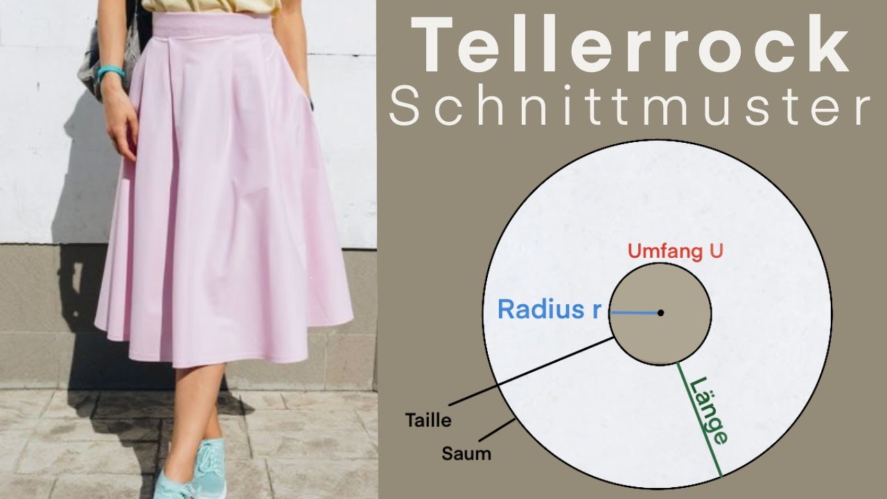 Tellerrock Schnittmuster erstellen // Wie man 8 Varianten eines Tellerrocks/Glockenrocks n&auml;hen kann