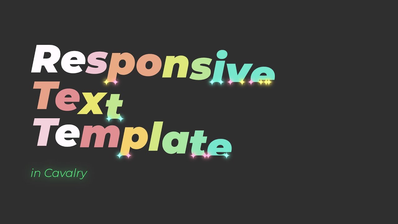 Responsive Text Templates in Cavalry