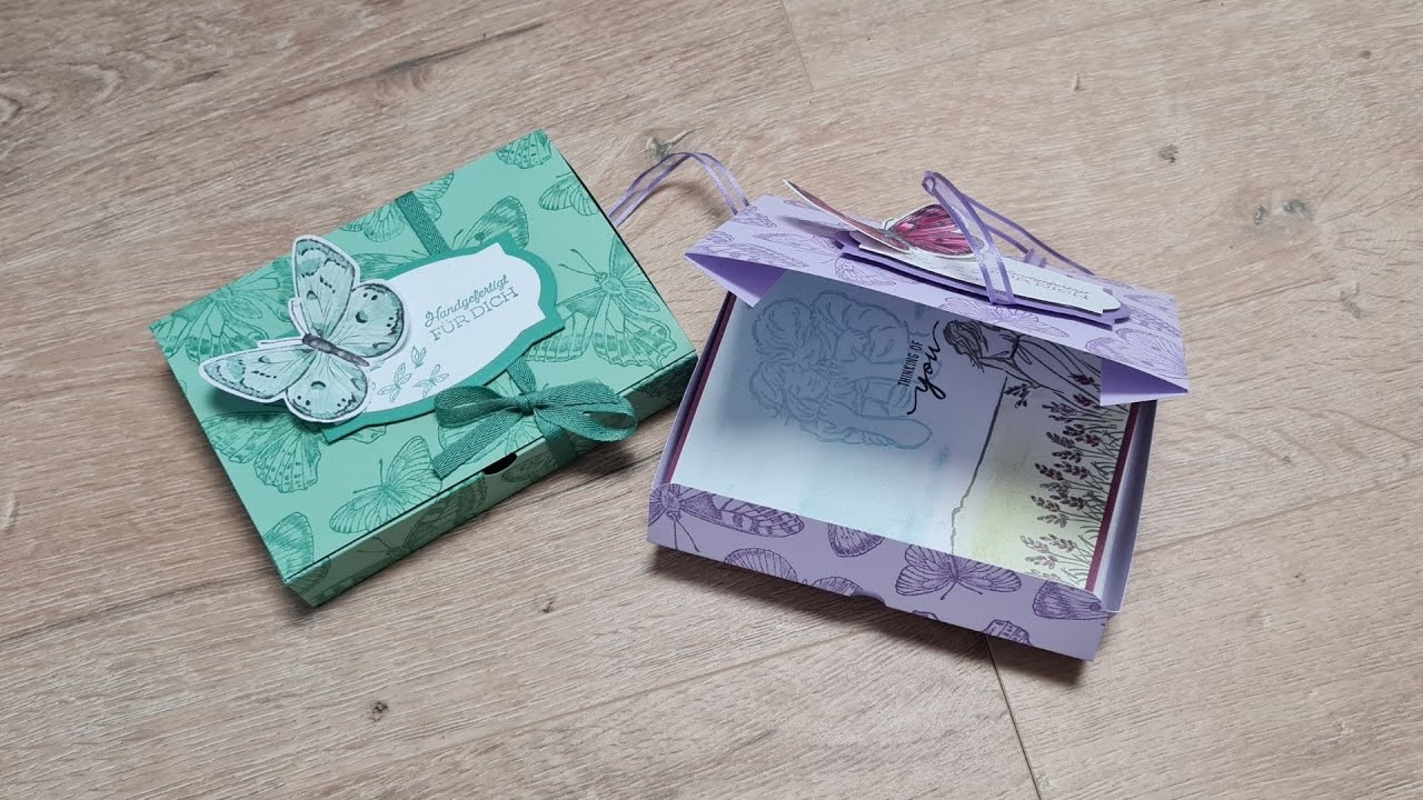 Box ohne Kleben für Grußkarten mit Stampin' UP!