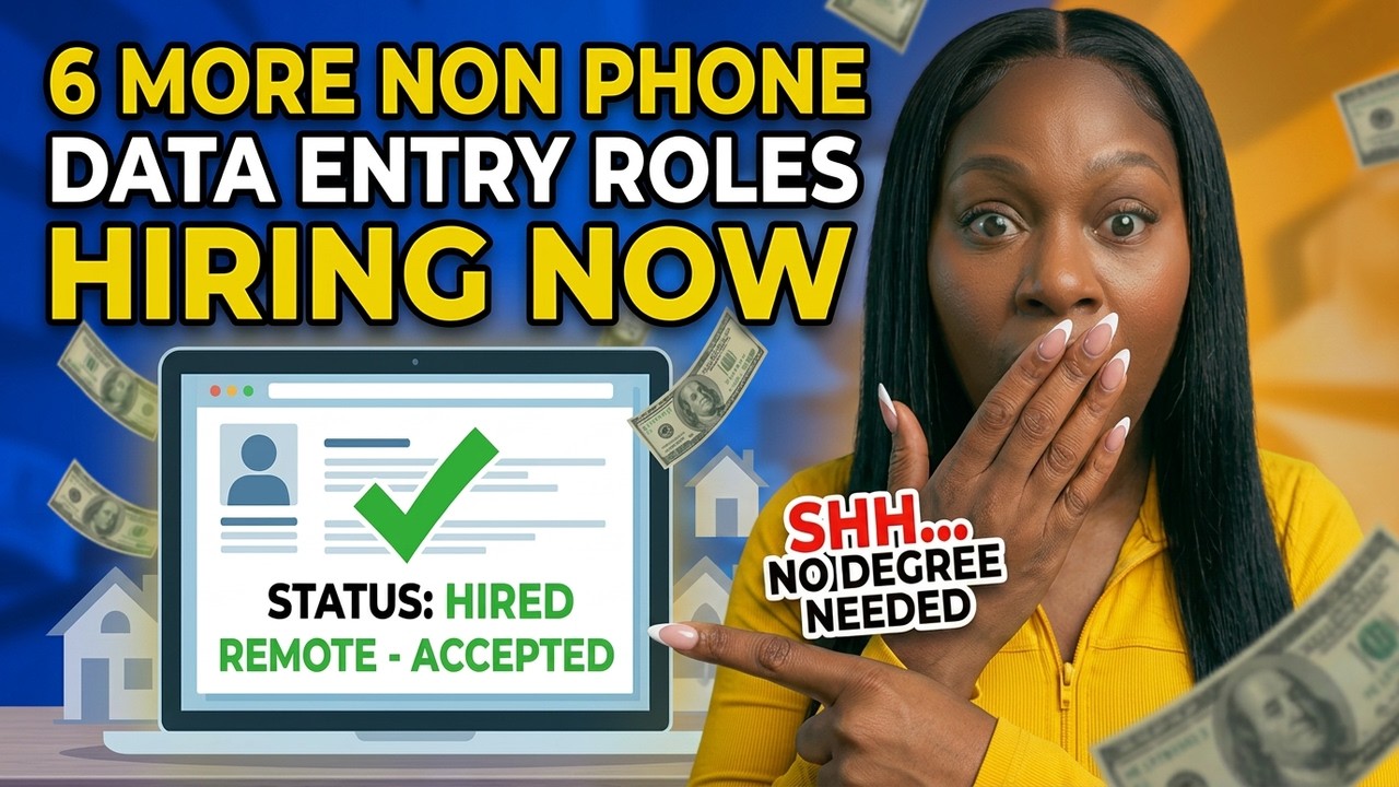 6 Data Entry Jobs Hiring Right Now | Work From Home No Degree