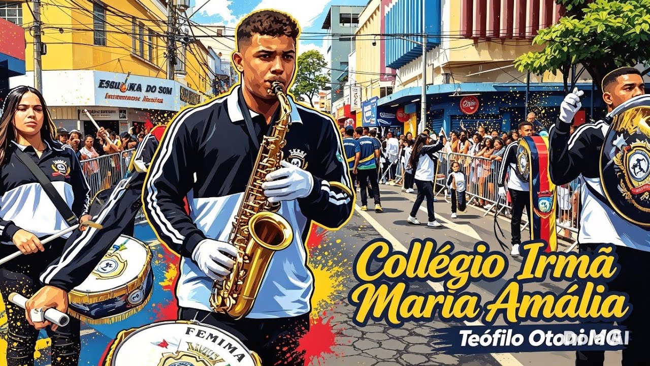 FANFARRA DA ESCOLA MUNICIPAL IRMÃ MARIA AMÁLIA, SOUBERAM E FIZERAM BONITO.
