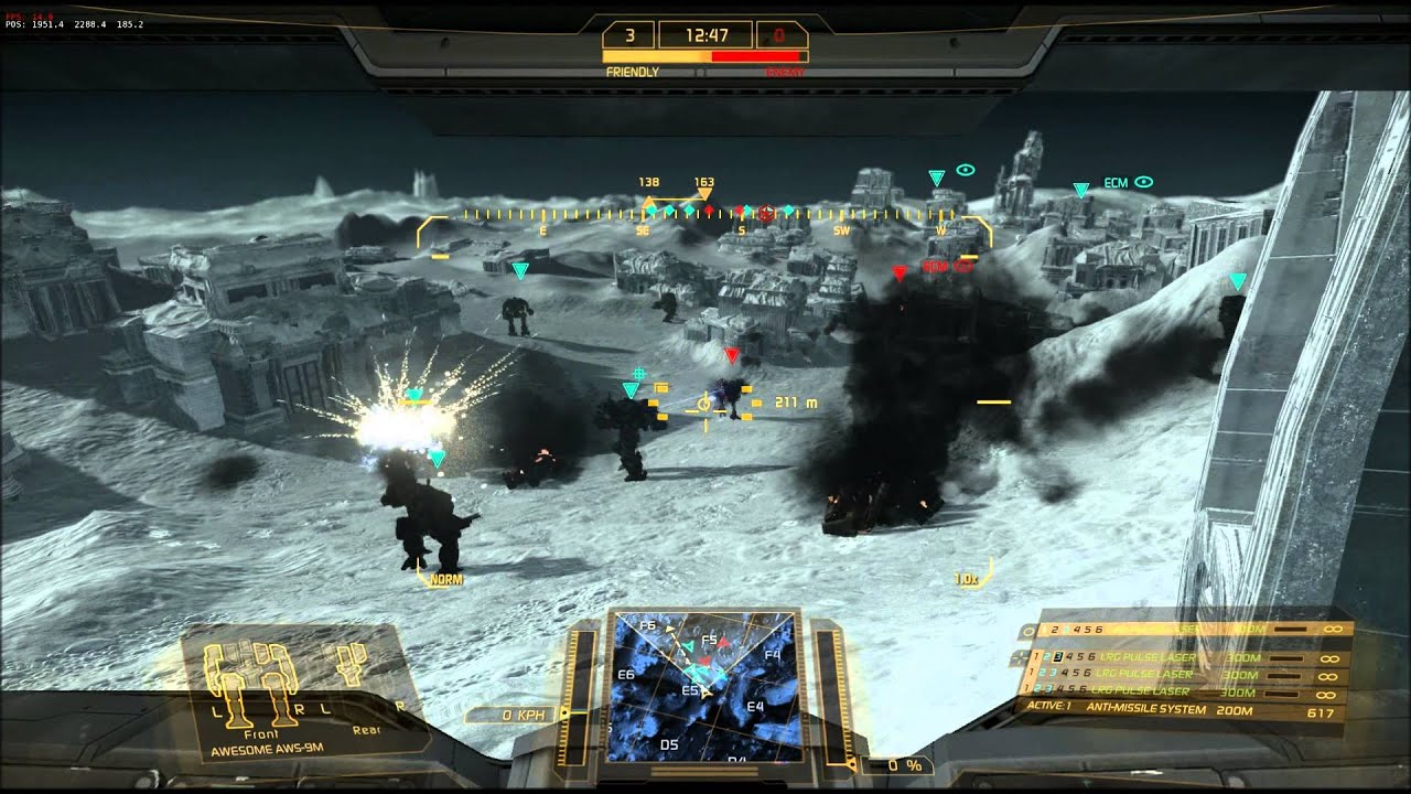 MechWarrior Online: 3 man (Awesome-9M PoV) 01