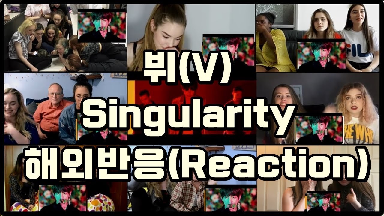 (Kpop Reaction Mashup/케이팝 해외반응) 뷔(V of BTS) - 'Singularity'