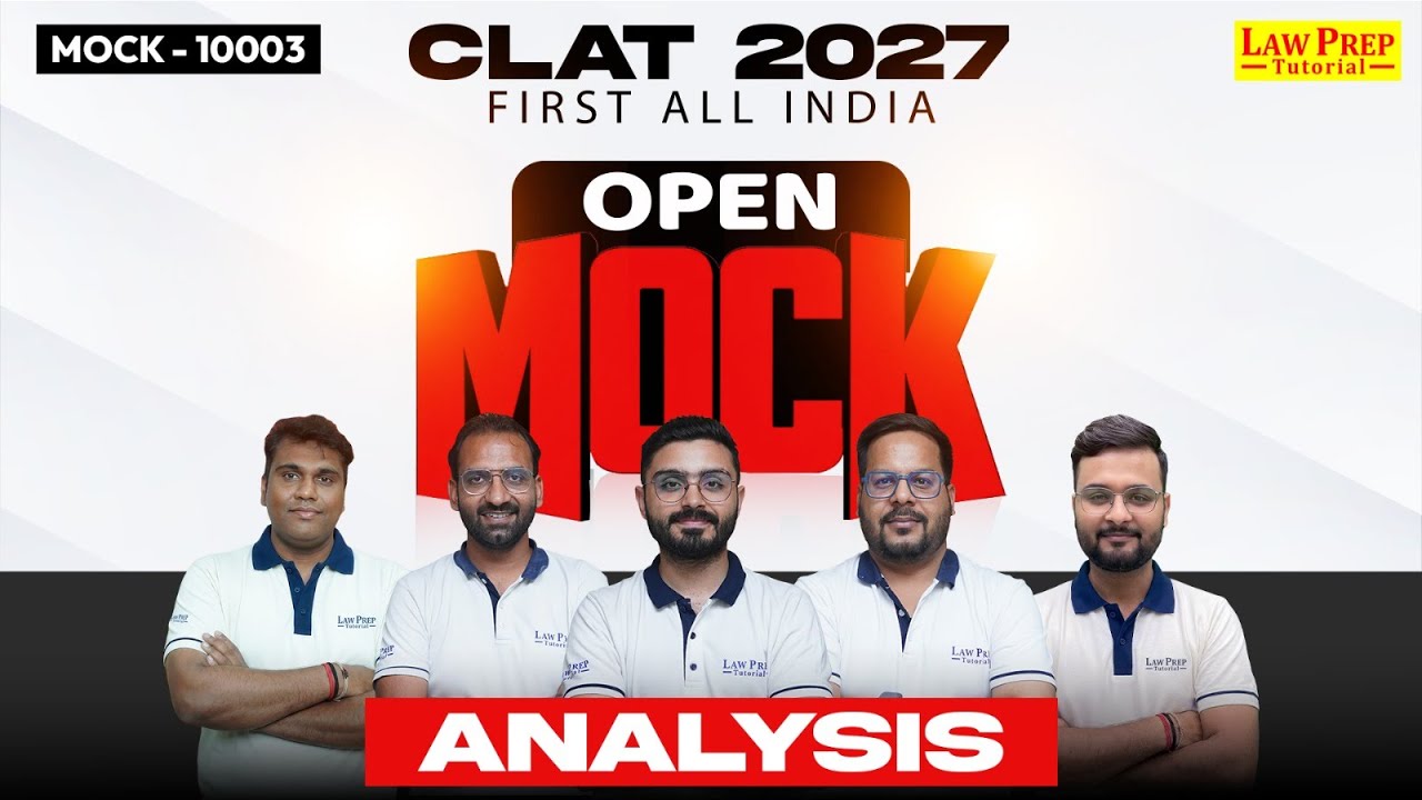 CLAT 2027 All India Open Mock | Complete Paper Analysis for CLAT by Law Prep Tutorial