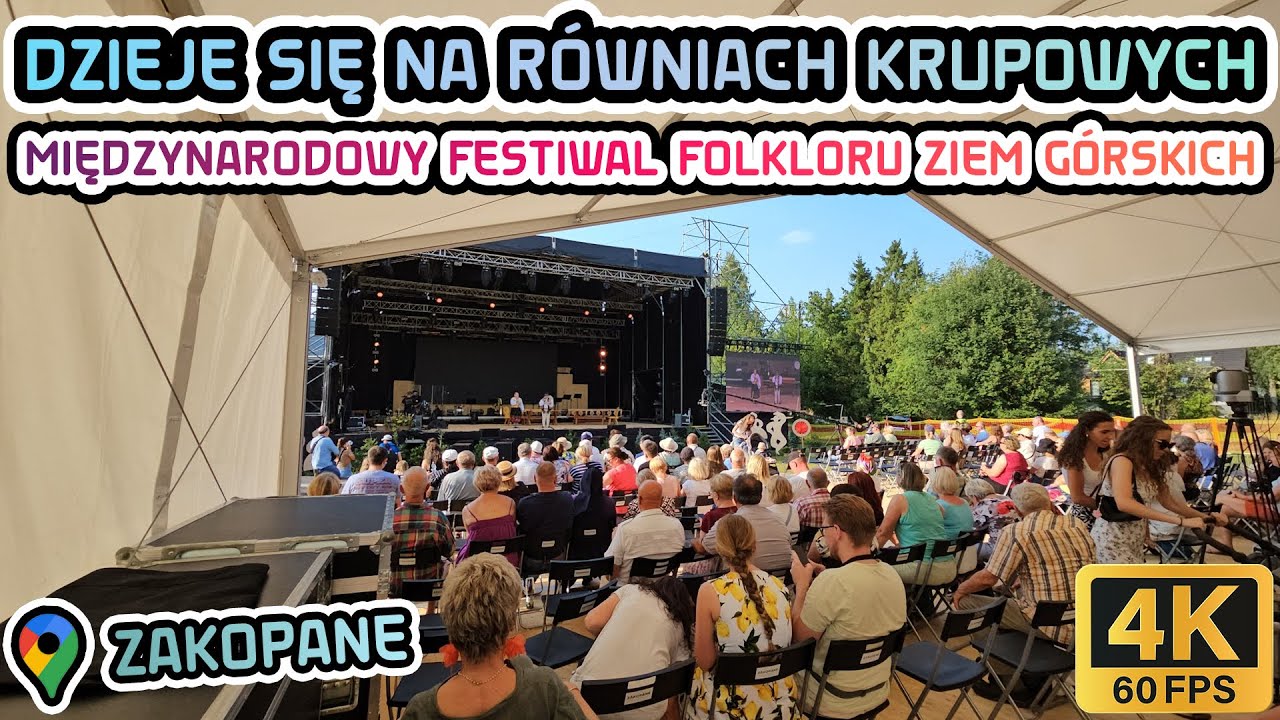 🔴Zakopane 🎉Międzynarodowy Festiwal Folkloru Ziem Górskich! Targ Staroci! 2025.08.16 ASMR