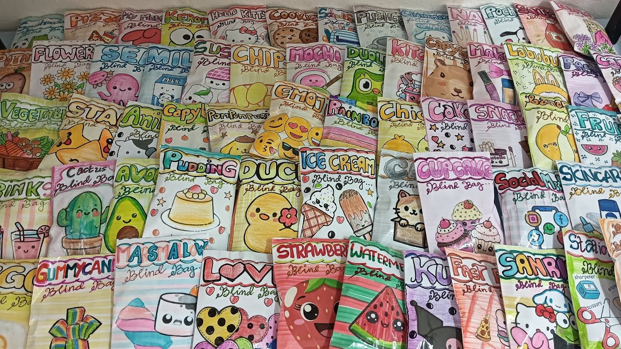 Random Mini Blind Bag ASMR collection!#paperdiy #blindbag #random #mini #colection #diy 
