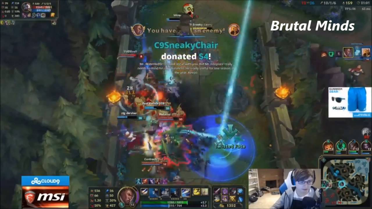 C9 Sneaky - Lucian PENTAKILL - Patch 6.13 Ranked