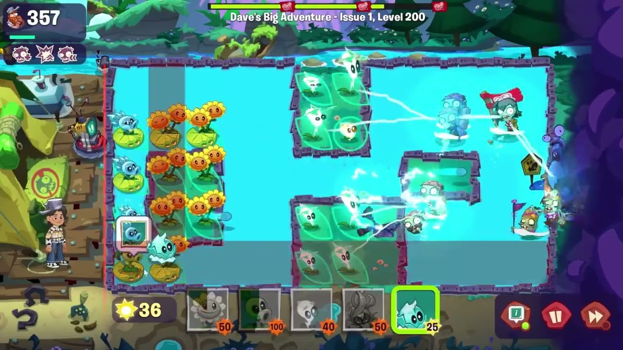 Plants vs. Zombies 3: Evolved Dave's Big Adventures Level 200