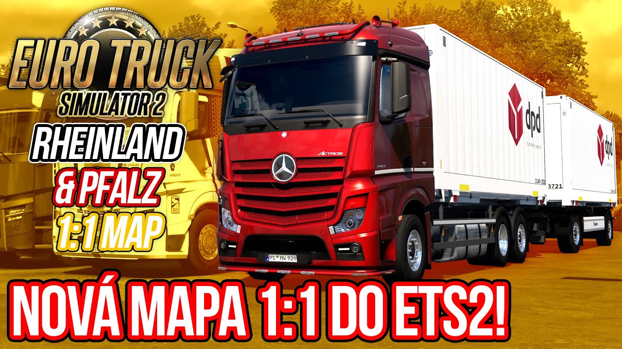 NOVÁ MAPA 1:1 DO ETS2! | Euro Truck Simulator 2 Rheinland & Pfalz Map #01