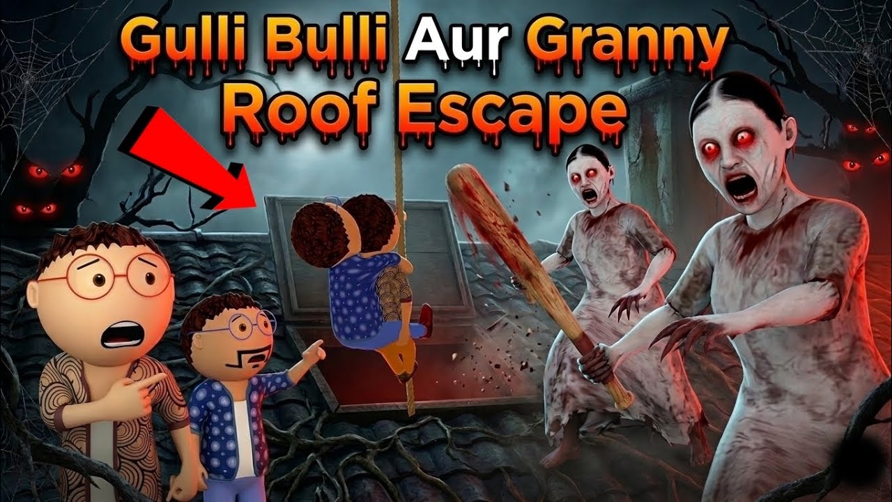 Gulli Bulli & Granny Roof Escape 😱 Only One Day Hard Gameplay | Horror Escape Challenge