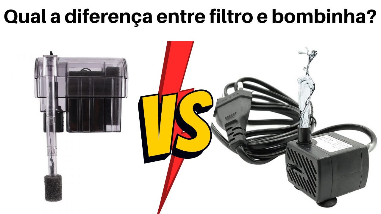 Qual a diferença entre filtro e bombinha de aquário?