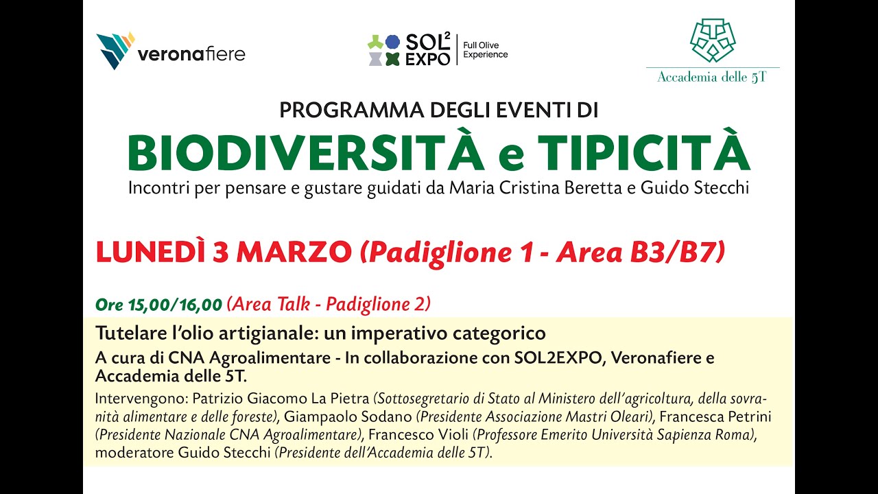 SOL2EXPO - Tutelare l’olio artigianale : un imperativo categorico