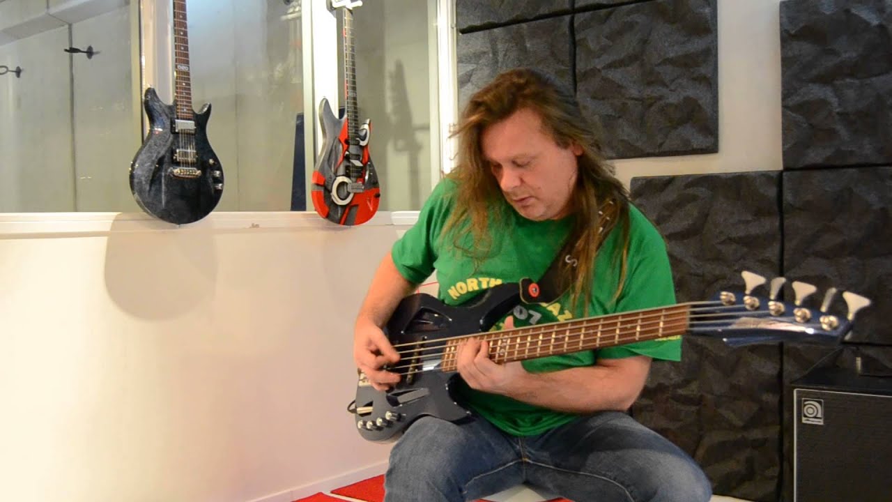 Barend Courbois introduces the Aristides 050 bass guitar to Lords of Metal