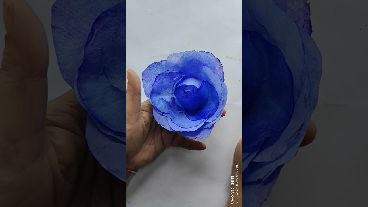 Easy tissue paper rose 🌹#shorts #paperlove #paperinspiration #origamipaper @Art_by_Anu01