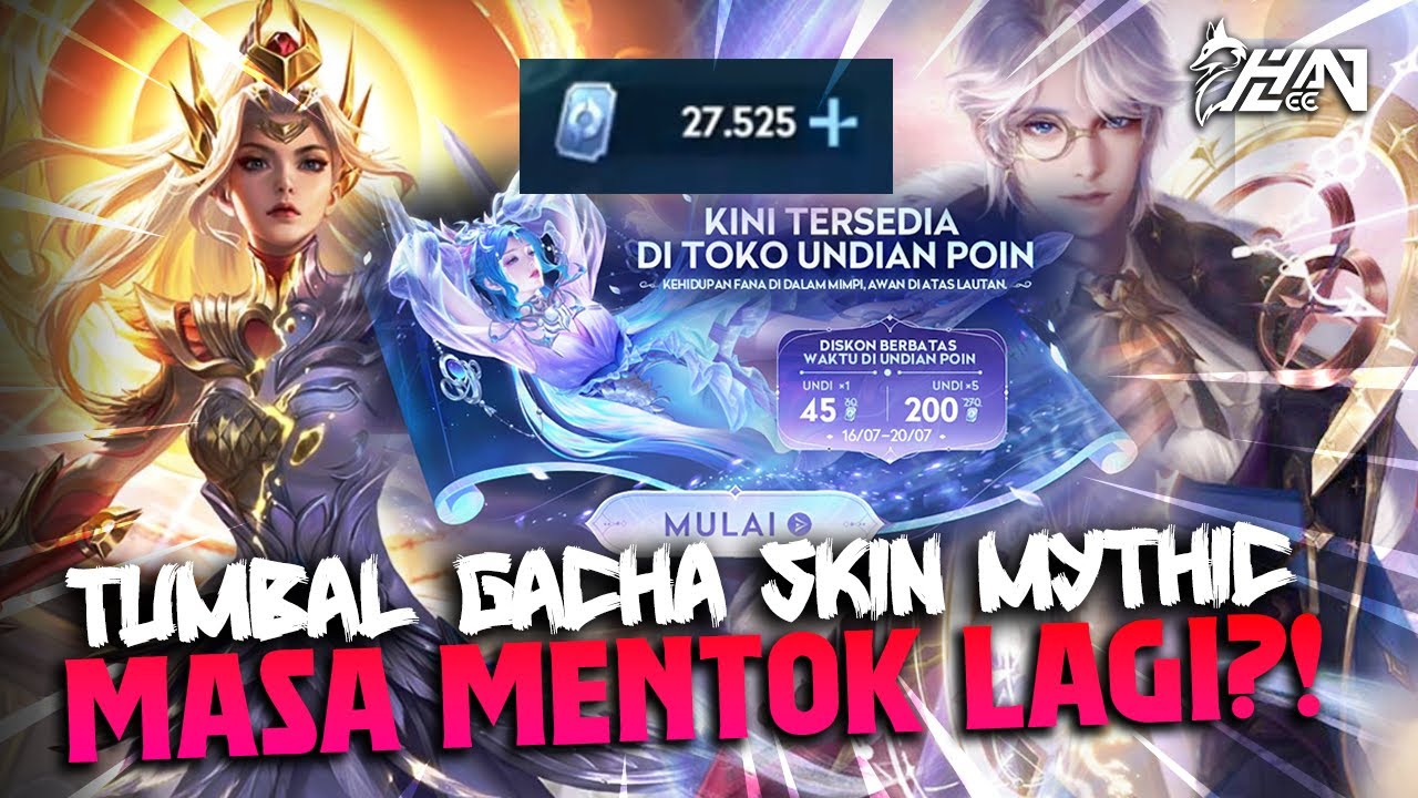 27.500 TOKEN! TUMBAL GACHA SKIN MYTHIC PART 2! PERCUMA DISKON KALO GUA TETEP SIAL GINI 😭..