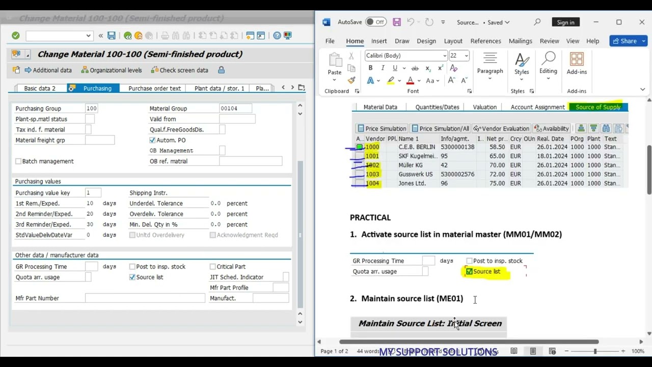 Source Determination In SAP PR | Source Determination In SAP MM
