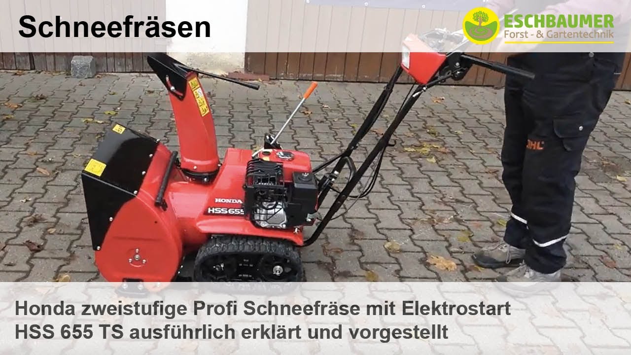 Honda zweistufige Profi Schneefräse mit Elektrostart HSS 655 TS ausführlich erklärt und vorgestellt