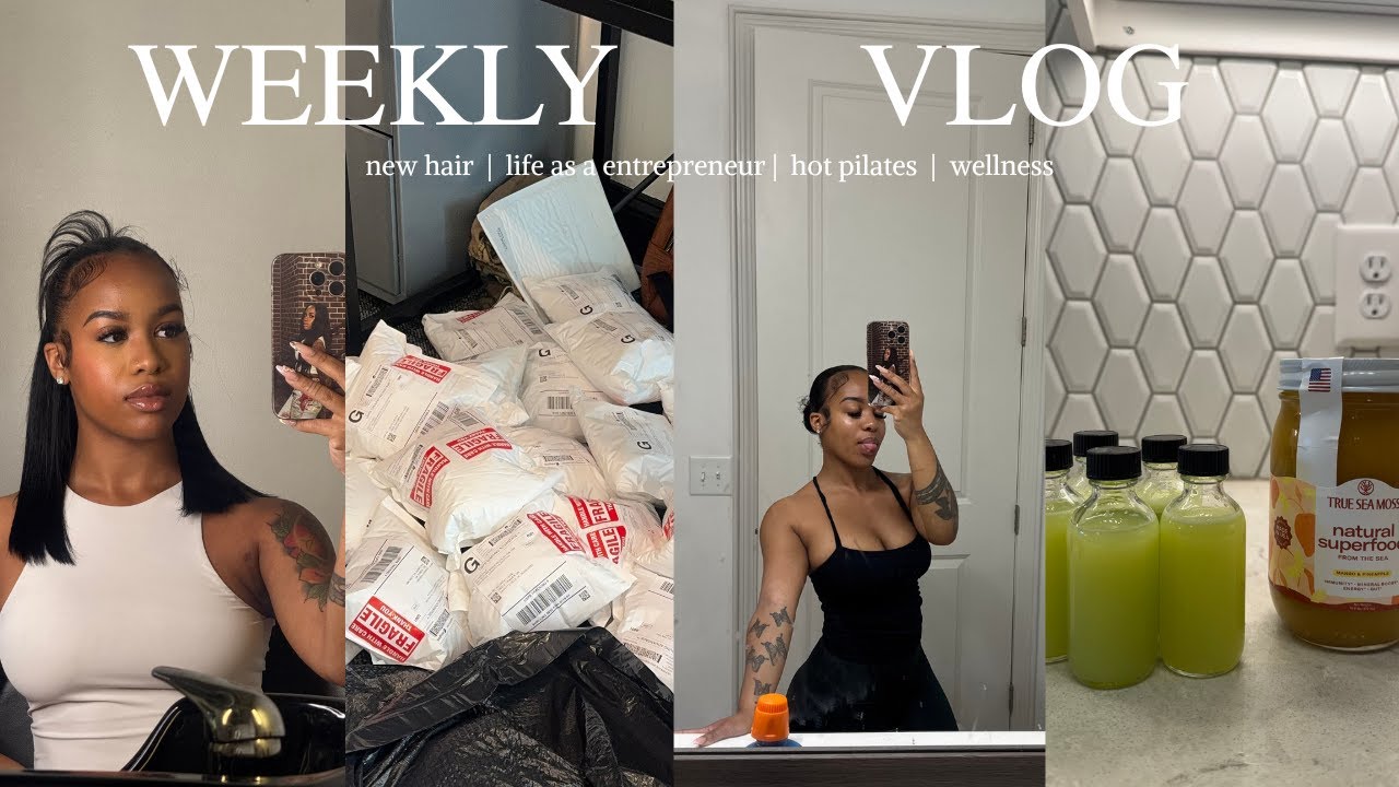 WEEKLY VLOG: life as an entrepreneur | prioritizing my health,  last minute shopping + new hair